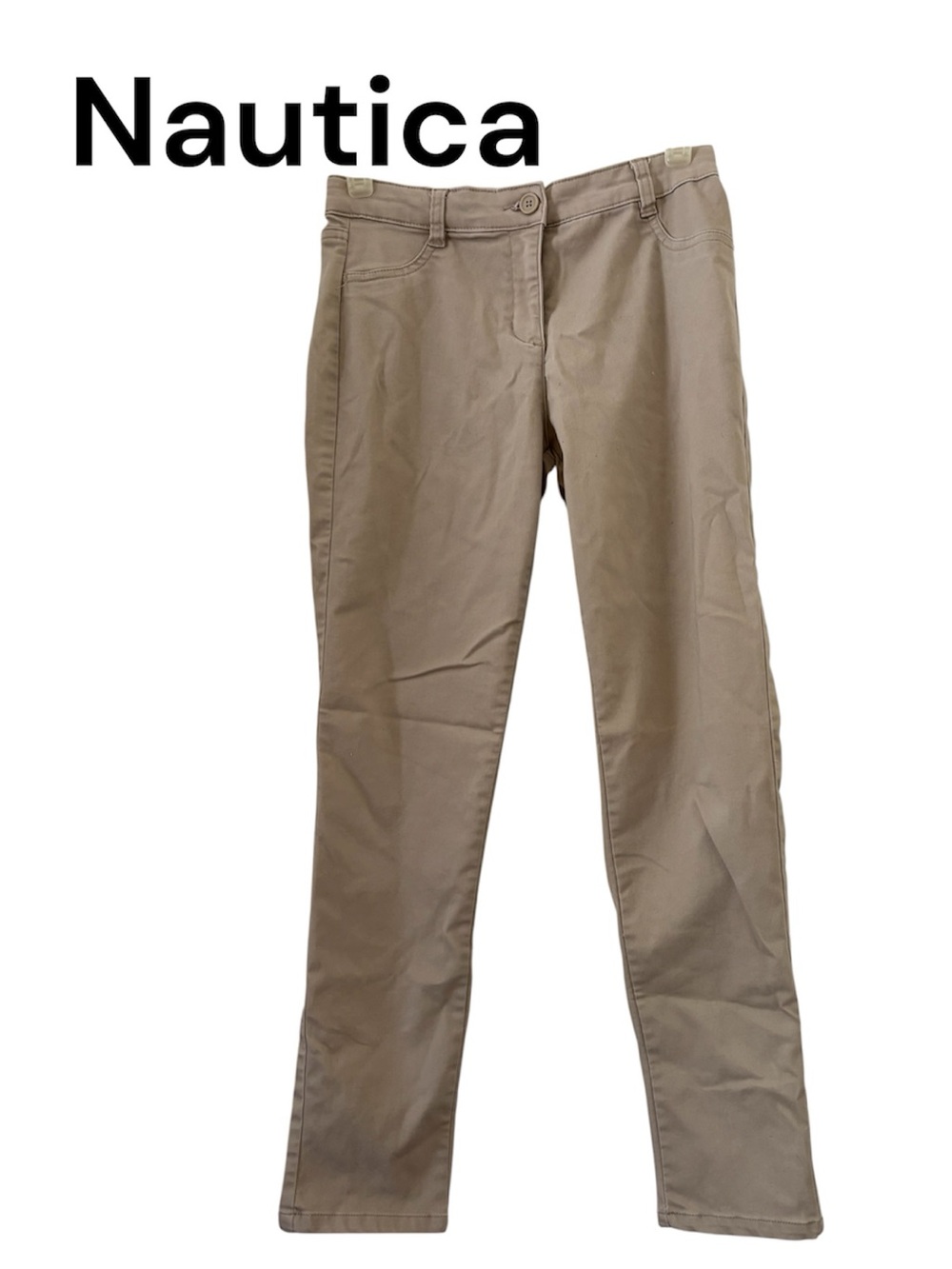 Nautica School Uniform Tan Straight-Leg Chinos sz 14